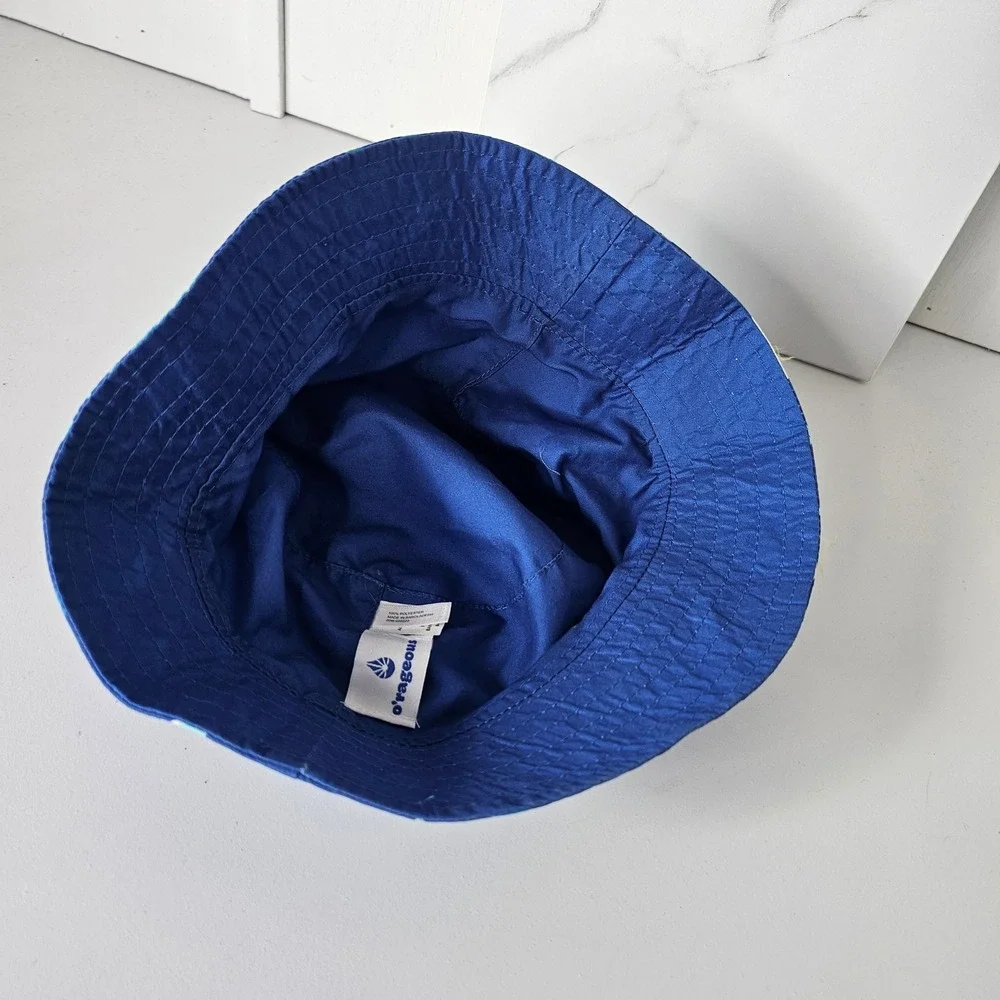Kids O'Rageous Whale Print Bucket Hat Blue White Green Sea‎ Life Beach Sun